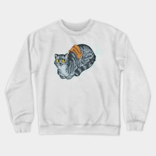 Catloaf: Blueberry Wheat (Silver tabby) Crewneck Sweatshirt